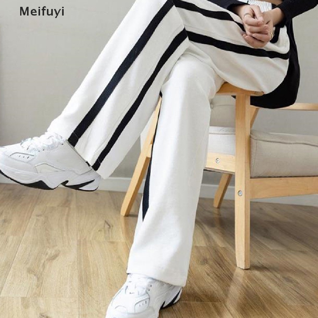 [Meifuyi] Quần Ống Rộng Ghép Nối Nhiều Túi Thời Trang