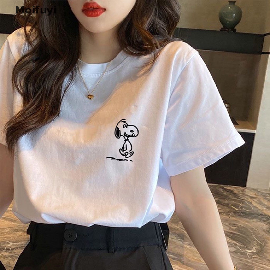 Áo Thun Tay Ngắn Cổ Tròn In Họa Tiết Dễ Thương Thời Trang Cho Nữ