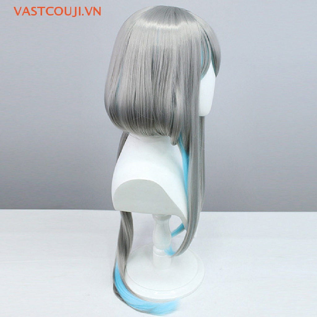 Tóc Giả Dài 90cm Màu Xám Nhạt Dùng Hóa Trang VASTJI GenshinImpact Guizhong