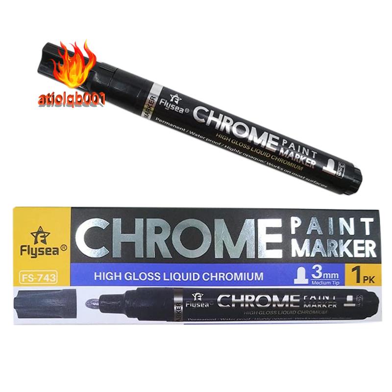 Bút Lông Đánh Dấu Hiệu Ứng Gương Bạc Tráng Gương Chrome Dạng Lỏng Đánh Dấu Màu Nước