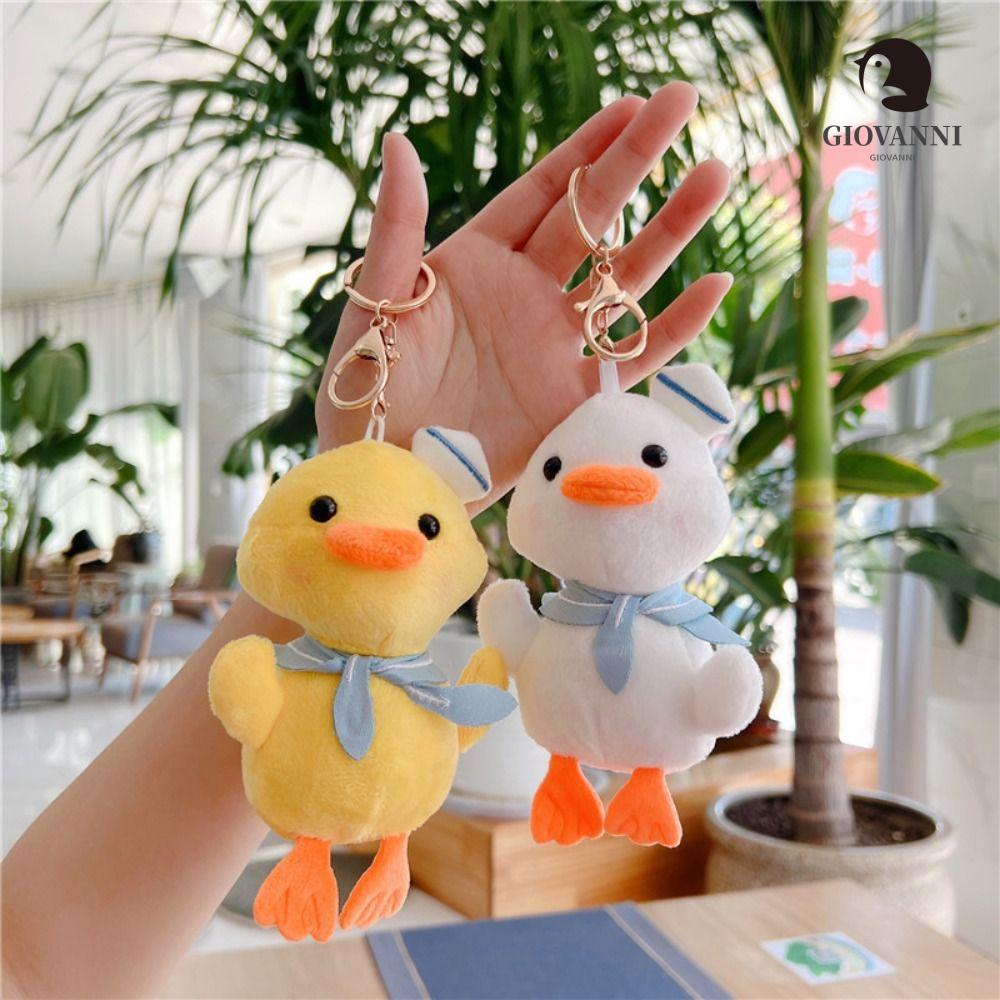 Móc Khóa Vịt Nhồi Bông Mềm Mại Dễ Thương