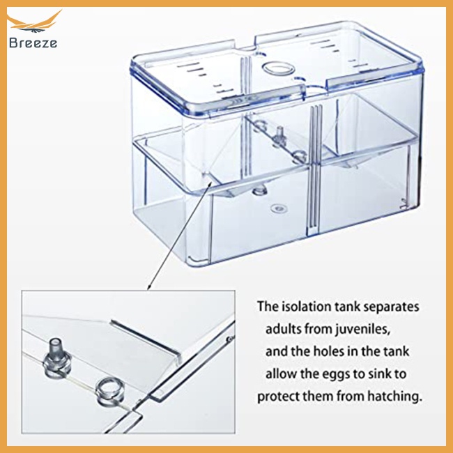 Lồng Ấp Trứng Cá / Tôm Mini Bằng Acrylic Trong Suốt Có Ngăn Chia Ngăn Cho Bể Cá