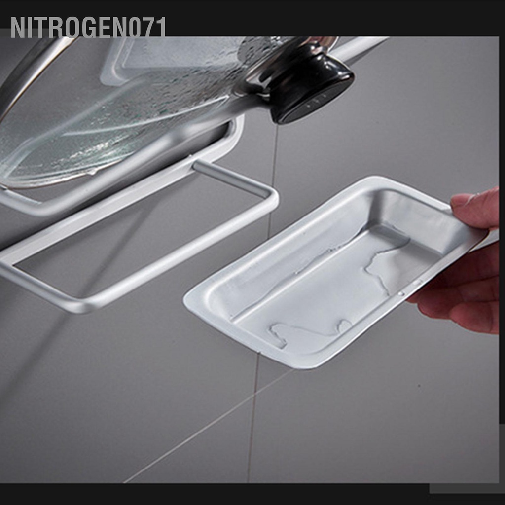 Kệ để nắp nồi xoong vung, kèm khay hứng nước - Tiết kiệm không gian Nhôm Chống rỉ cho nhà bếp - Nitrogen071