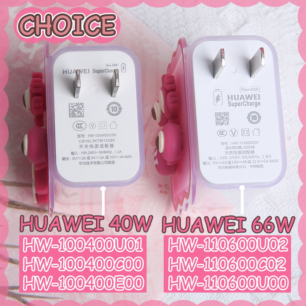 Vỏ Bọc Bảo Vệ Hộp Sạc Tai Nghe HUAWEI 40W / 66W Bằng TPU Họa Tiết Gấu Và Dâu Tây Dễ Thương