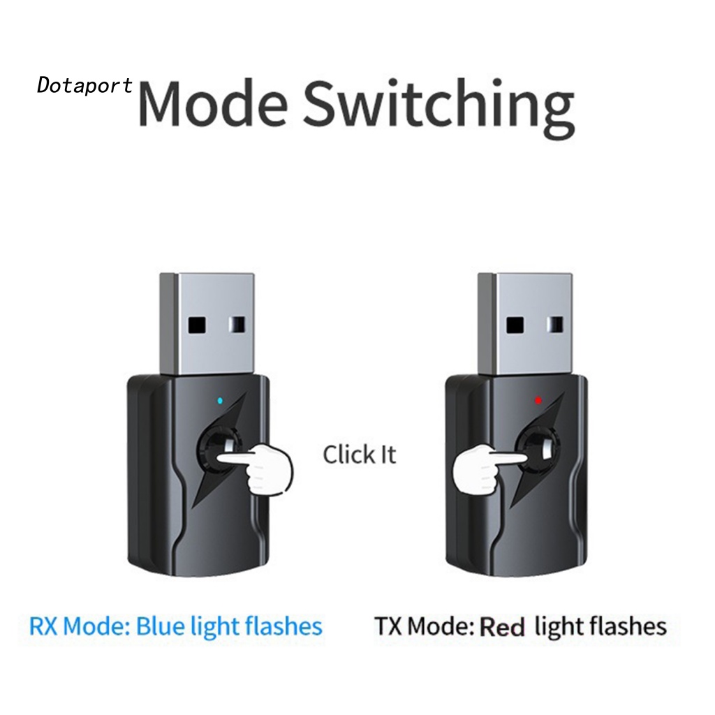 Usb Bluetooth KDDT-4 Trong 1 Thu Phát Tín Hiệu Cho Xe Hơi, Máy Tính, TV