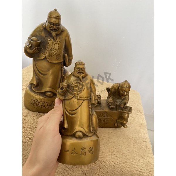 Tượng Đồng Lão Quản Gia Một Vốn Vạn Lời Ông Quản Tài lộc SG.DECOR đồ phong thủy buôn may bán đắt Phát Tài