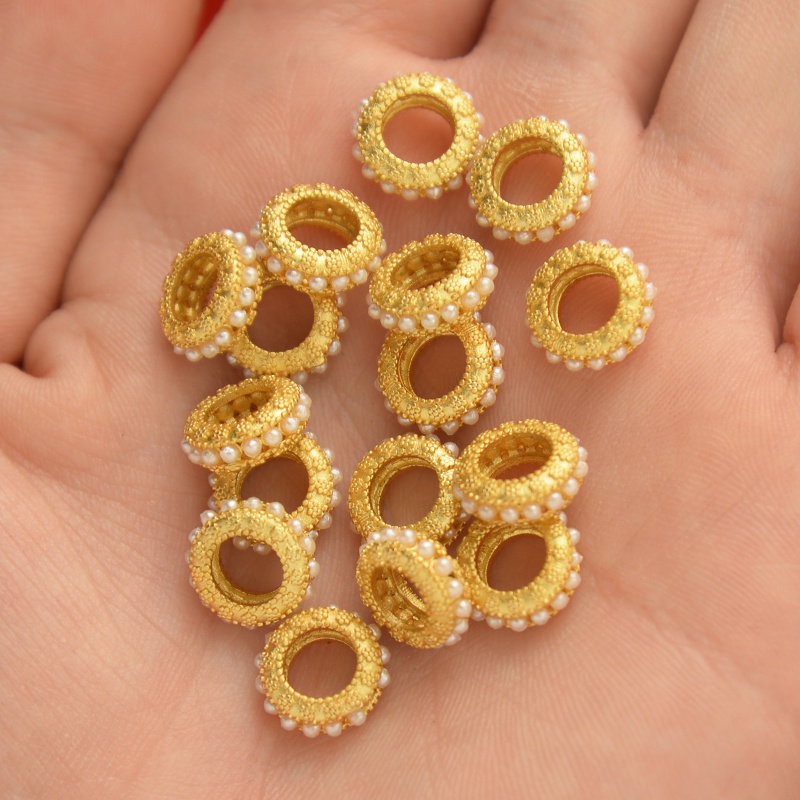 Vòng Tay Chuỗi Hạt Ngọc Trai Giả Màu Sắc Mạnh Mẽ Dùng Làm Trang Sức diy