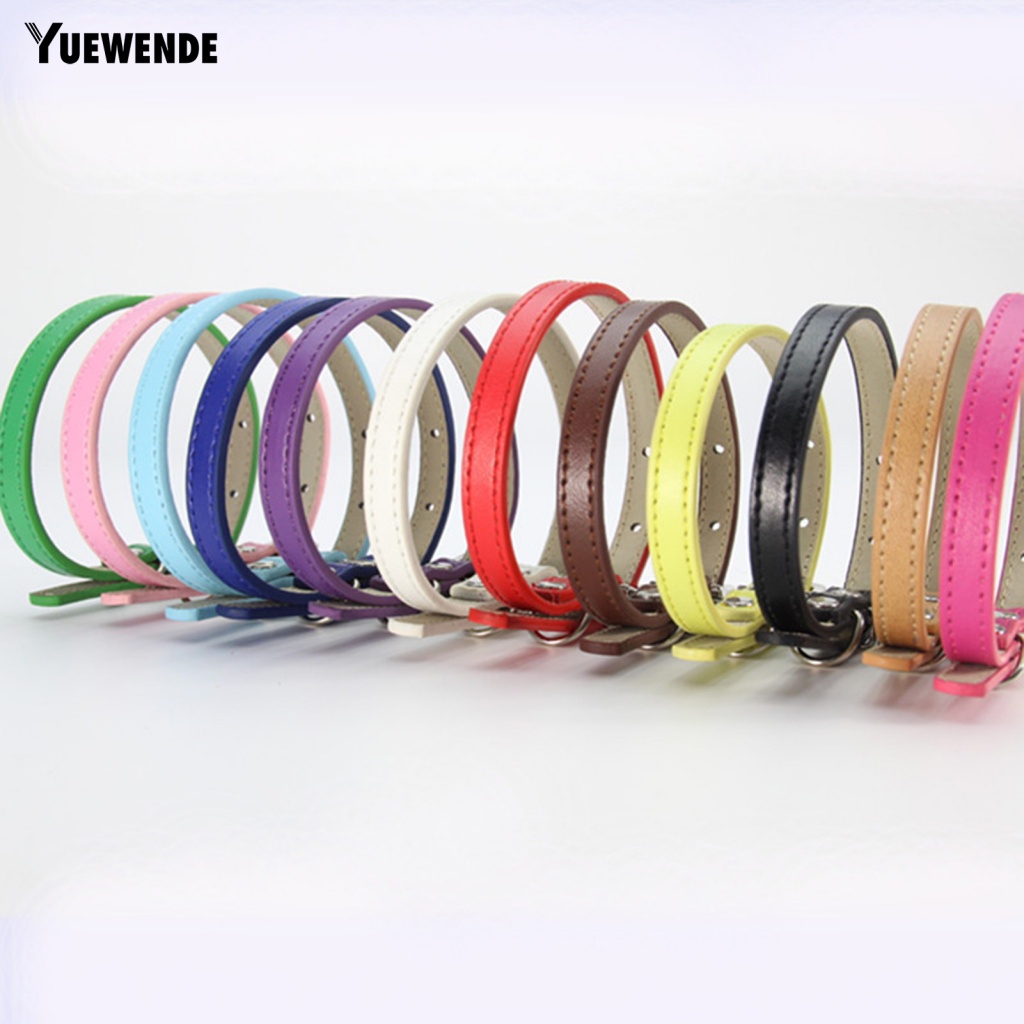 Vòng Cổ Giả Da Màu Trơn Dắt Thú Cưng Đi Dạo Màu Sắc