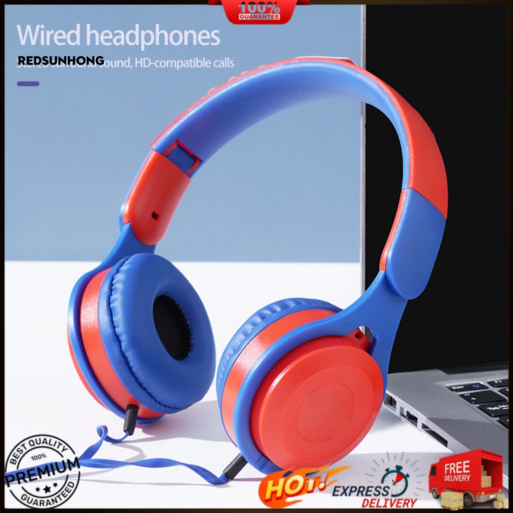 Tai Nghe Chụp Tai Mega Bass Có Dây Hiệu Suất Cao Giúp Tiết Kiệm Không Gian Dành Cho Trẻ Em