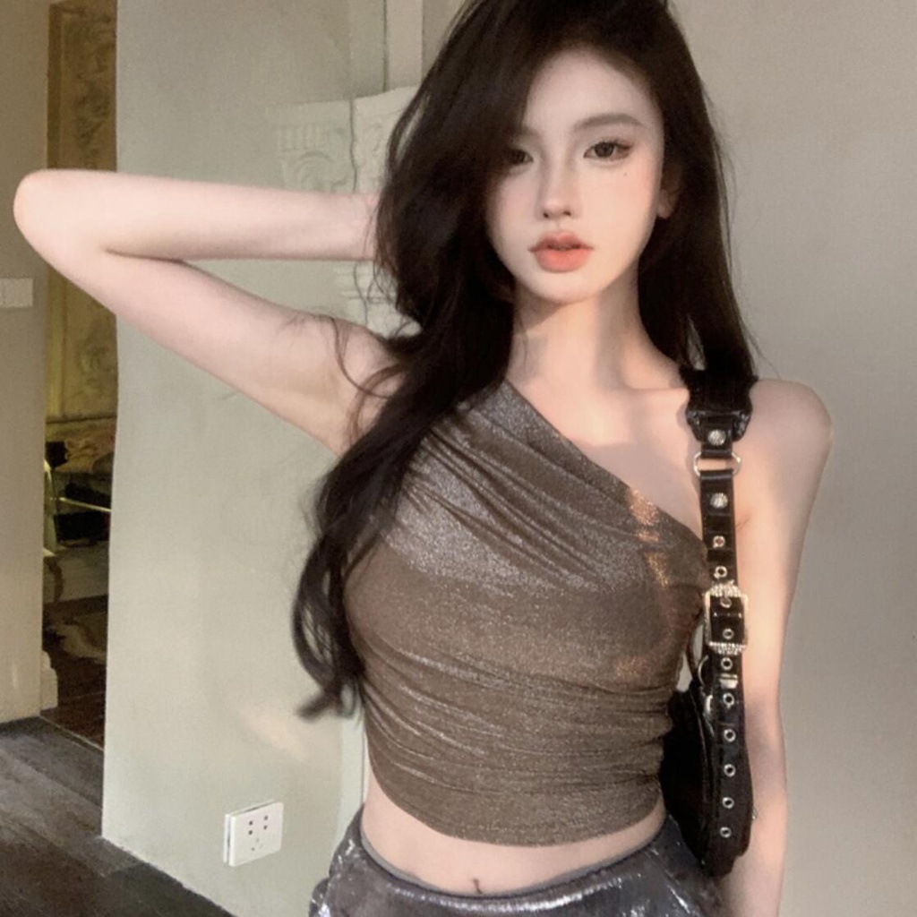 Áo Nữ Không Tay Một Dây Hở Vai Thời Trang Quyến Rũ