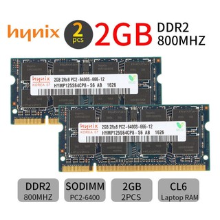  Bộ Nhớ RAM Hynix 4GB 2x 2GB DDR2 800MHz PC2-6400S 2Rx8 200Pin Cho Laptop 