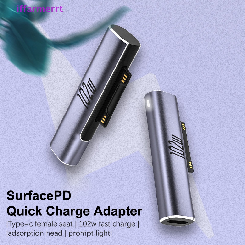 Bộ Sạc Nhanh 102W USB C Cho Microsoft Surface Pro 8 7 6 5 3 Go USB-C For Surface Book 1 2 3