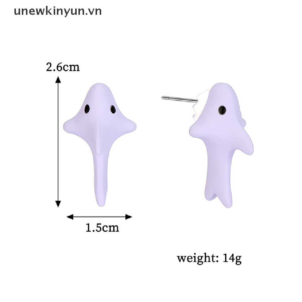 1 Đôi Bông Tai Hình Khủng Long Bằng Đất Sét Mềm Mại Đáng Yêu