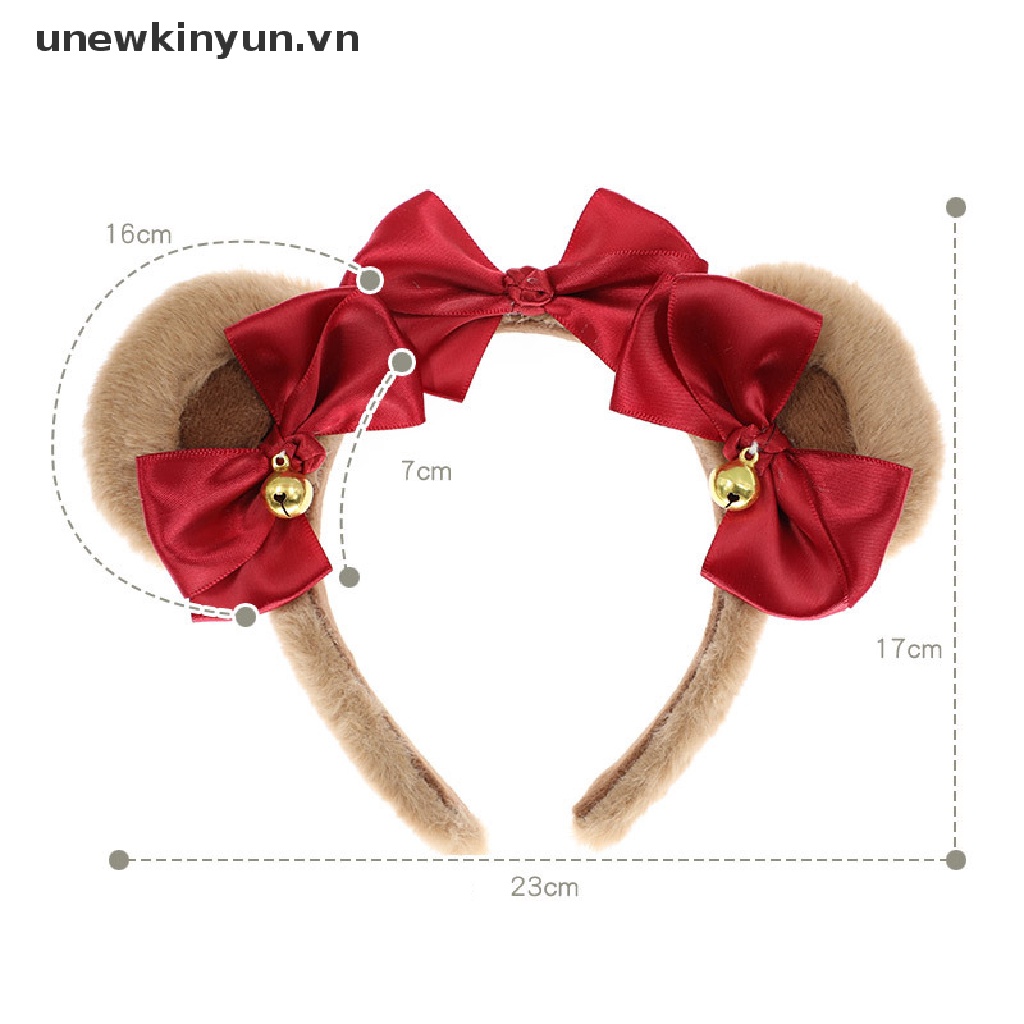 Băng Đô Tai Gấu Bông Hóa Trang Lolita