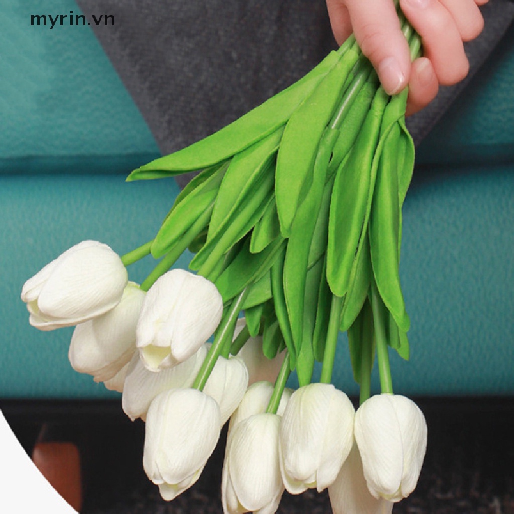 Bó Hoa Tulip Giả Nhiều Màu Trang Trí Tiệc Cưới