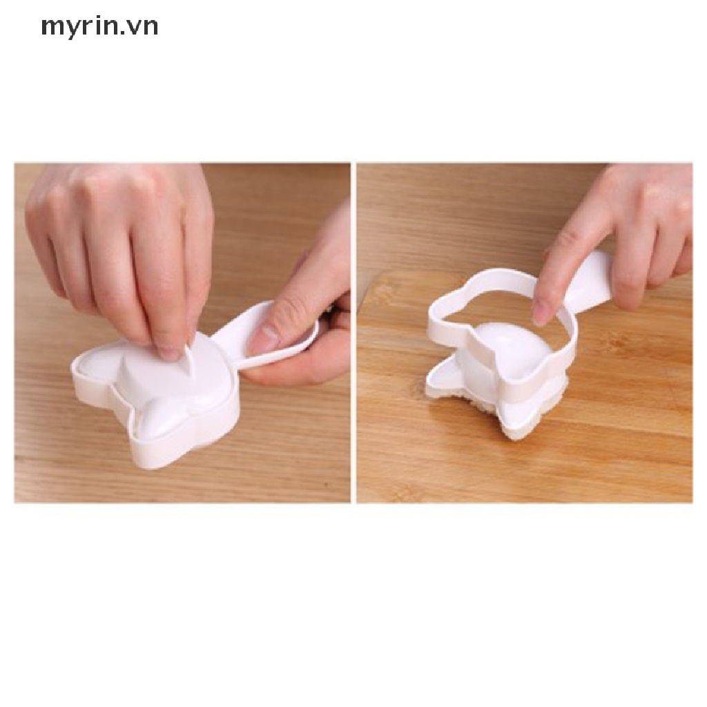 1 Bộ Khuôn Cắt Cơm Làm Sushi Hình Mèo Cười Dễ Thương