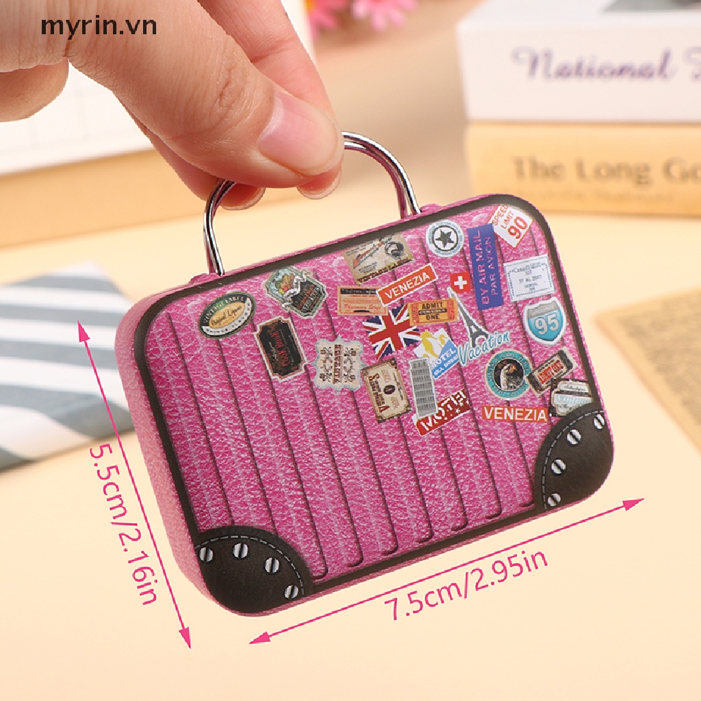 Hộp Thiếc Mini Hình Chữ Nhật Đựng Bánh Kẹo / Snack Kiểu Retro