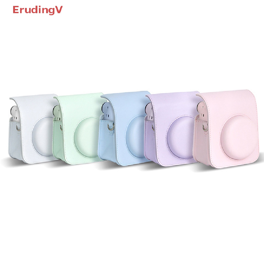 Túi Da PU Đựng Máy Ảnh Instax Mini 12 Có Dây Đeo Vai