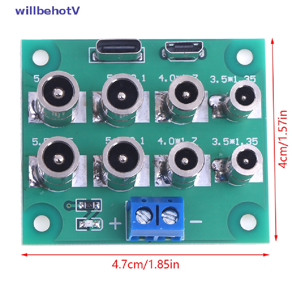 Bảng Mạch Chuyển Đổi Micro Type C Sang DC 5.5X2.1 / 2.5 4.0X1.7 3.5X1.35 mm PCB Chuyên Dụng