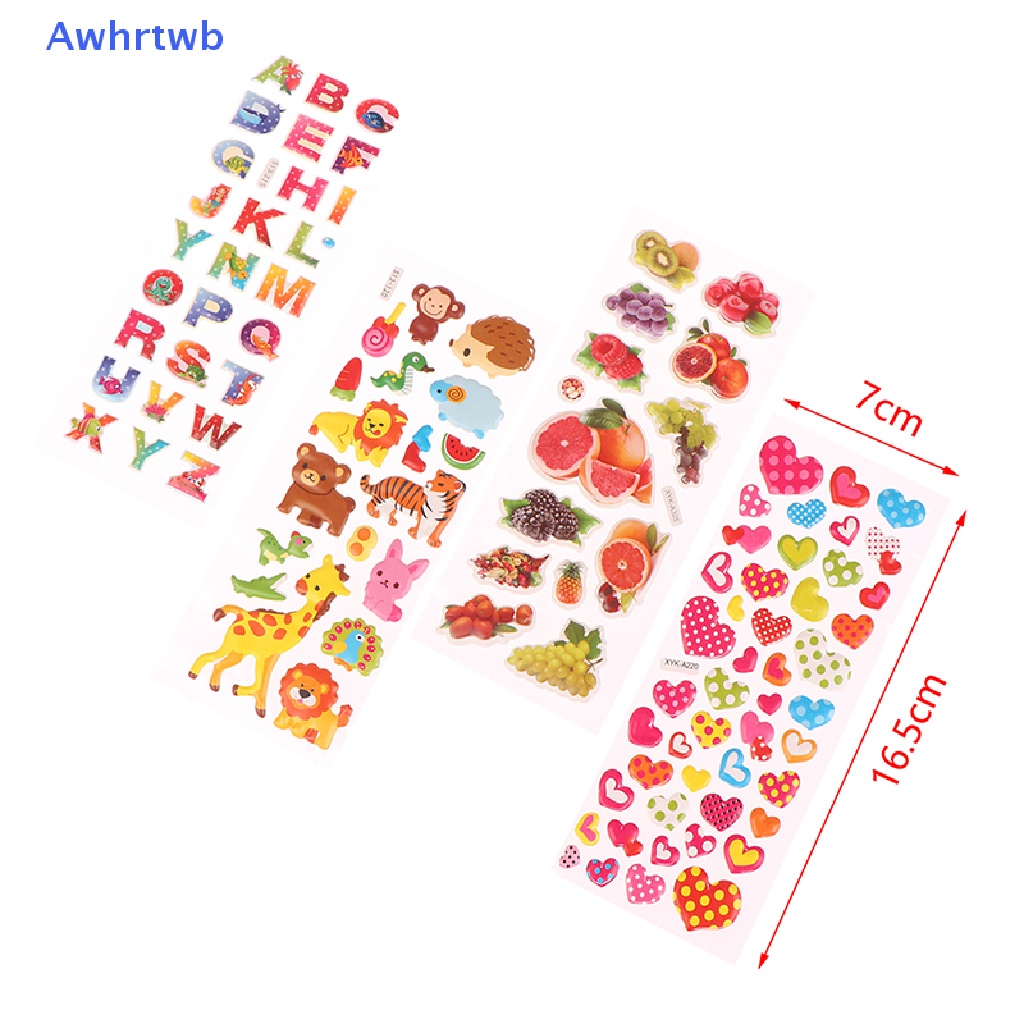 Bộ 20 Miếng Dán 3D Nhiều Họa Tiết Dễ Thương Dùng Trang Trí Sổ Tay Mới