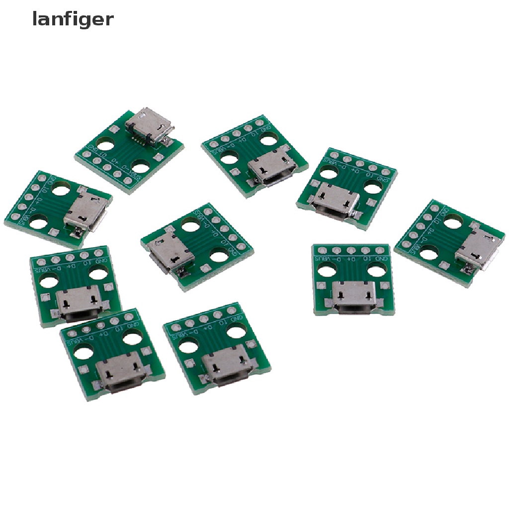 Set 10 Bảng Mạch Chuyển Đổi Cổng MICRO USB Sang DIP 5Pin Female