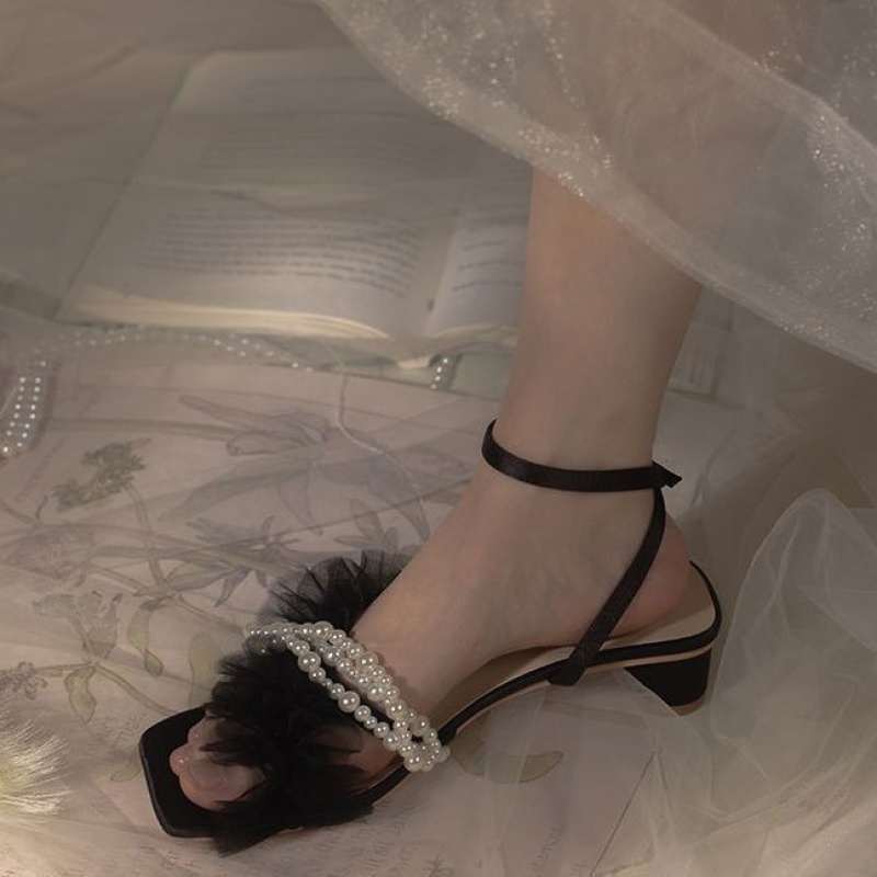 Giày Cao Gót Đính Ngọc Trai Thời Trang 2023 Cho Nữ