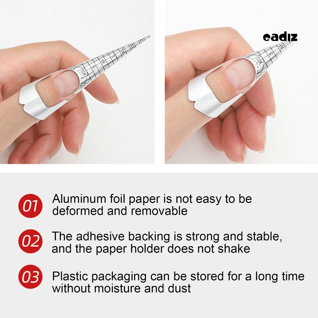 1 Túi / Cuộn Lá Nhôm Dán Móng Tay Tự Dính Chống Bụi Chống Ẩm Không Biến Dạng