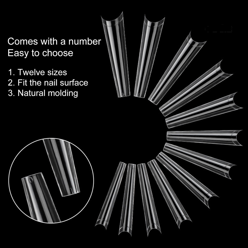 Bộ 500 Móng Tay Giả Siêu Mỏng Linh Hoạt Có Thể Tháo Rời Nhiều Kích Cỡ Cho Nữ