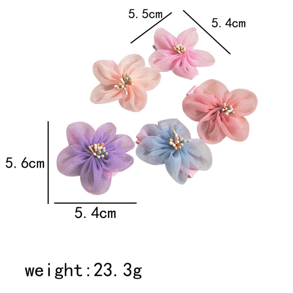 Set 5 KẹP TóC HìNh Nơ Hoa ThờI Trang Cho Nữ