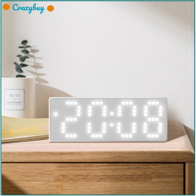 Cr Đồng Hồ Báo Thức Kỹ Thuật Số 3 Mức Độ Sáng / Nhiệt Độ / Ngày Để Bàn