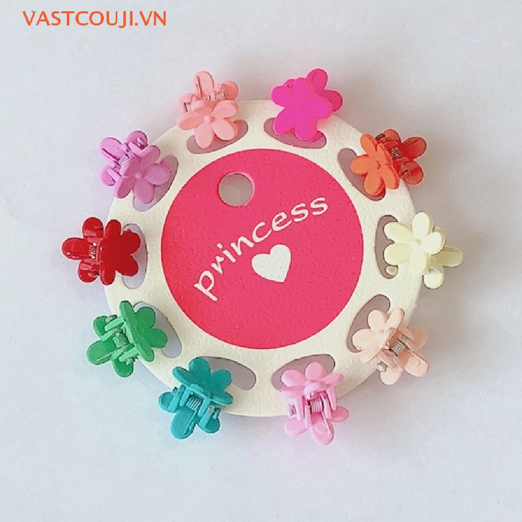 Set 50 Thẻ Giấy Tròn 10 Lỗ Màu Hồng / Xanh Lá / Vàng Tự Trang Trí Tóc / Kẹp Tóc DIY