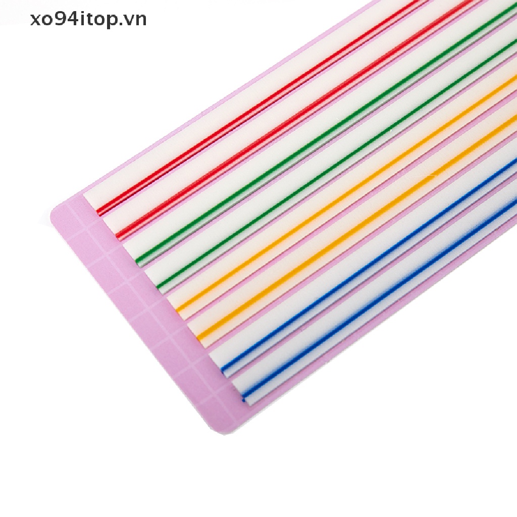 Set 60 Miếng Dán Ghi Chú Kẻ Sọc Ngang Màu Macaron Trong Suốt Dùng Cho Trường Học / Văn Phòng