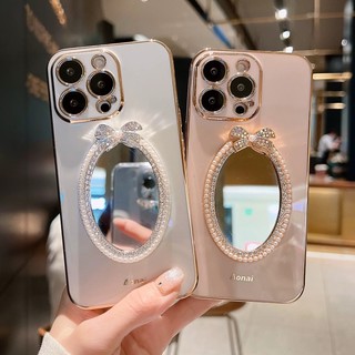 Ốp Điện Thoại Tráng Gương Họa Tiết Kim Cương Cho Samsung Galaxy A32 A52 A52S A72 A22 A23 A24 A33 A34 A73 A53 A54 A03S A21S A20S A02 A02S A03 Core A10 A10S A11 A12 A13 Hình vuông Bling Gương mạ điện thoại mềm Ốp lưng đầy đủ