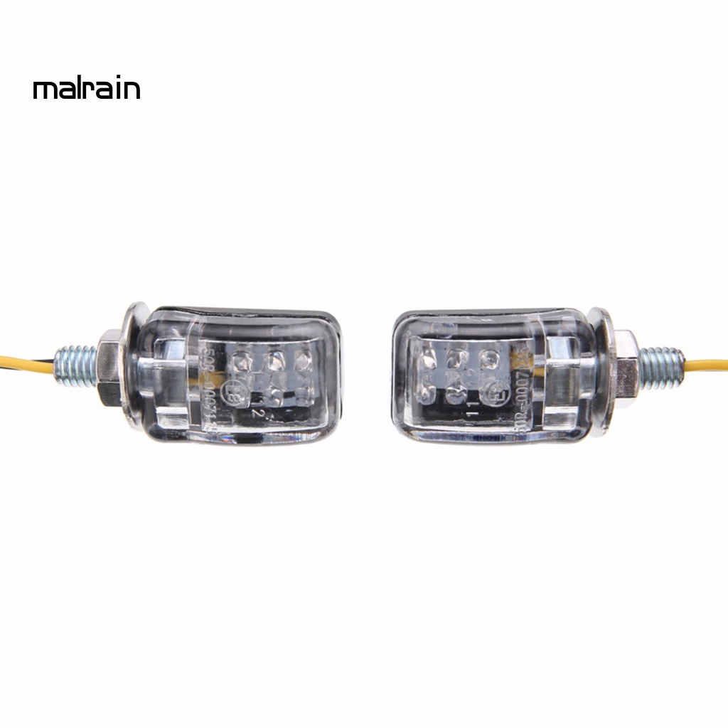 Set 2 Đèn Xi Nhan 12V 6LED Mini Ánh Sáng Hổ Phách Dành Cho Xe Mô Tô