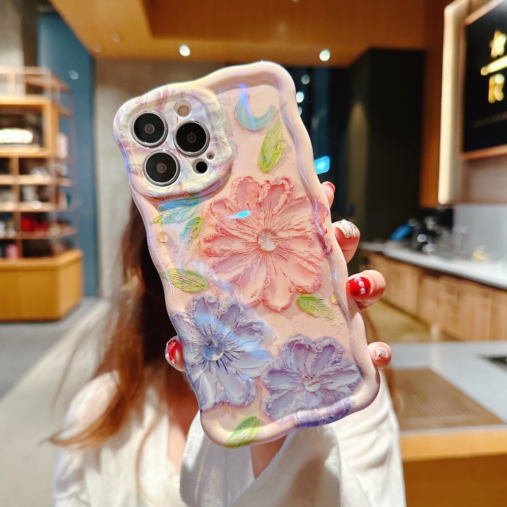 Ốp Điện Thoại TPU Chống Sốc Họa Tiết Tranh Sơn Dầu Cho Apple IPhone 14 13 12 11 Pro Max