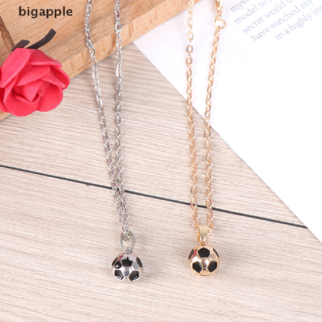 Bigapple Vòng cổ Thể Thao Gợn Sóng Mặt Quả Bóng Đá Màu Vàng / Bạc RDG