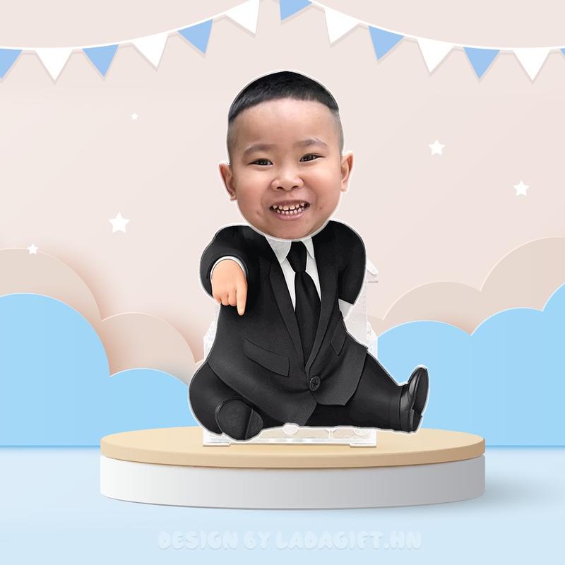 Mô hình standee lắc đầu ghép mặt in theo yêu cầu, mô hình lắc đầu chạy bằng pin in theo yêu cầu đáng yêu làm quà tặng