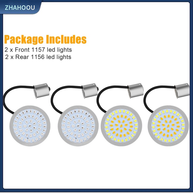 ☃Phụ Kiện Trang Trí Nhà Cửa Kiểu Dáng Dễ Thương Xinh Xắn☃ Bộ 4 Đèn Led Tín Hiệu 1157 1156 Chất Lượng Cao