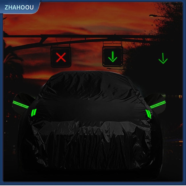 ☃Phụ Kiện Trang Trí Nhà Cửa Kiểu Dáng Dễ Thương Xinh Xắn☃ Tấm Bạt Che Xe Hơi Màu Đen 190t Phủ Bạc Chống Mưa Nắng Tiện Dụng