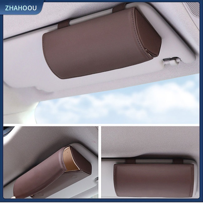 ☃Phụ Kiện Trang Trí Nhà Cửa Kiểu Dáng Dễ Thương Xinh Xắn☃ Hộp Đựng Mắt Kính Màu Trơn Trang Trí Nội Thất Xe Hơi