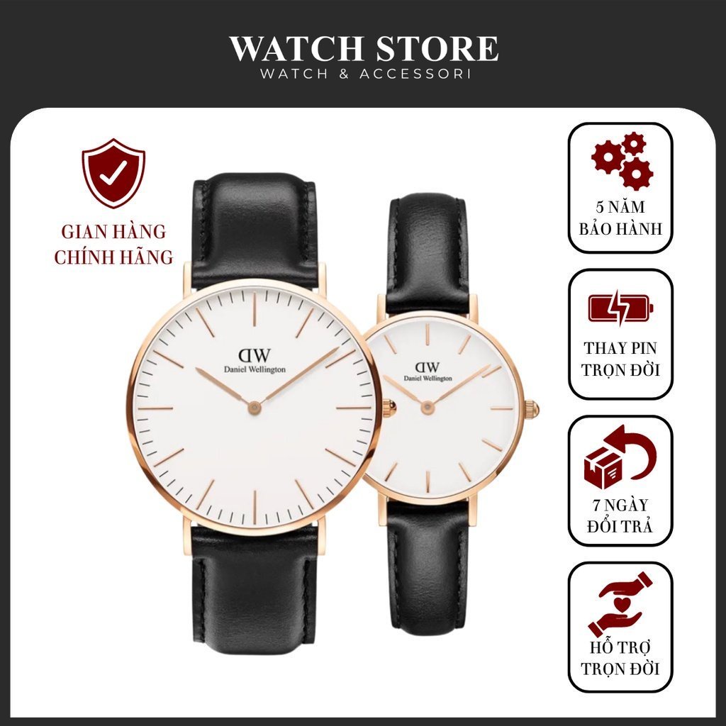 Đồng Hồ Nam Nữ Classic Sheffield Rose Gold White 32mm & 40mm Chính Hãng - Daniel Store Vietnam .