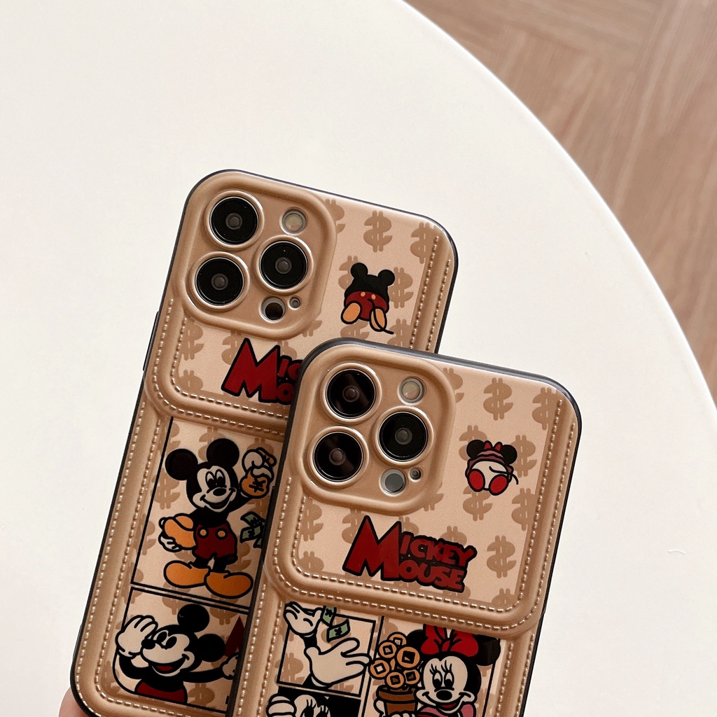Ốp Điện Thoại TPU Silicon Mềm Chống Sốc Thiết Kế Hoạt Hình Mickey Minnie Cho iPhone 11 12 13 14 PRO MAX