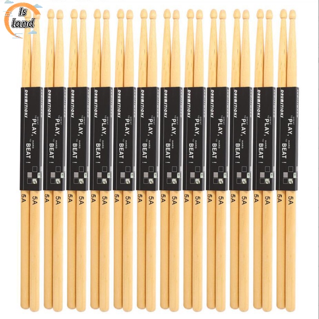 Set 12 Cặp Dùi Trống 5a / 7a Chuyên Nghiệp Cho Người Chơi