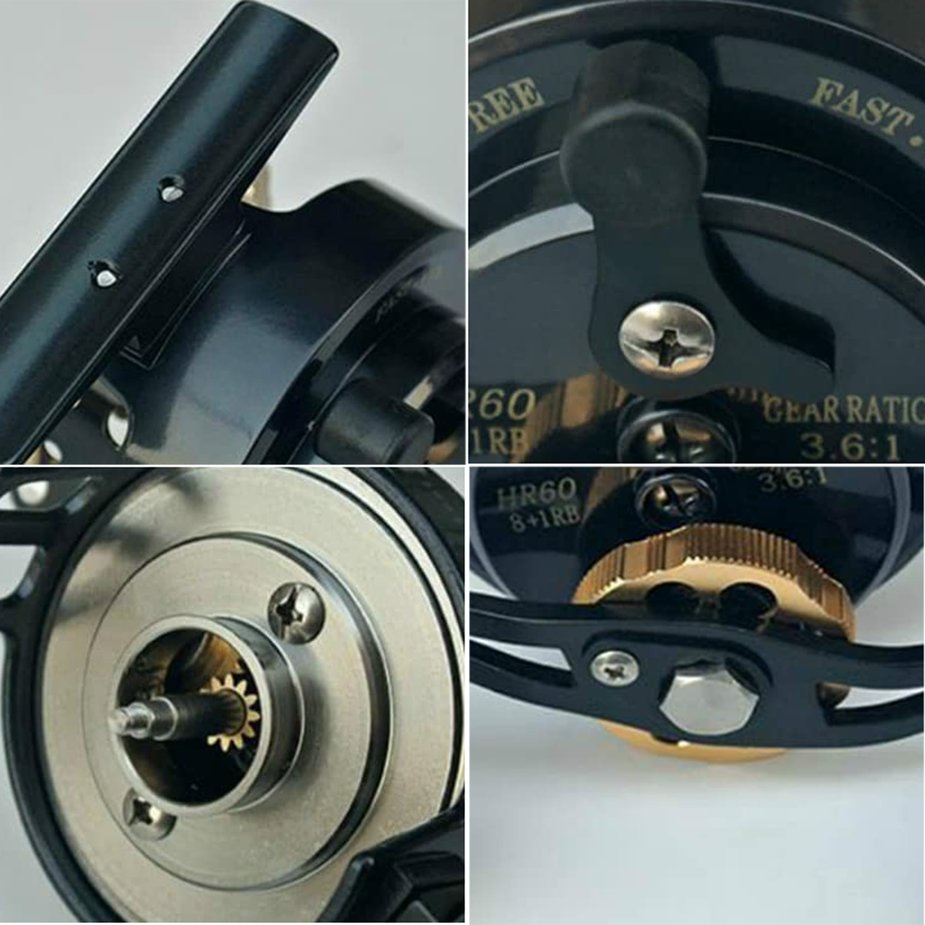 8+1 Axises Metal Raft Fishing Reel Ice Fishing Reel Durable Reel Fishing Tool