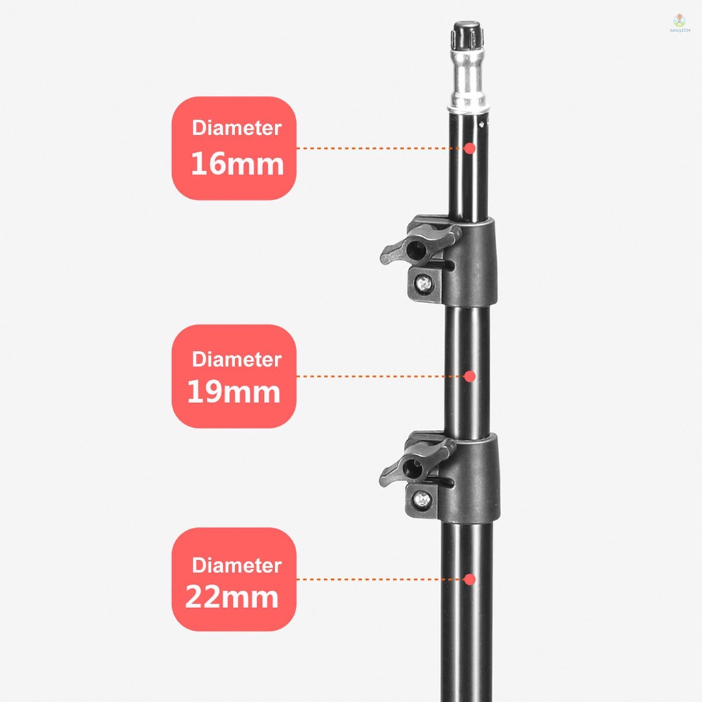 Giá Đỡ Đèn / Nhiệt Kế / Điện Thoại Di Động 1.6m Bằng Kim Loại Có Thể Đ