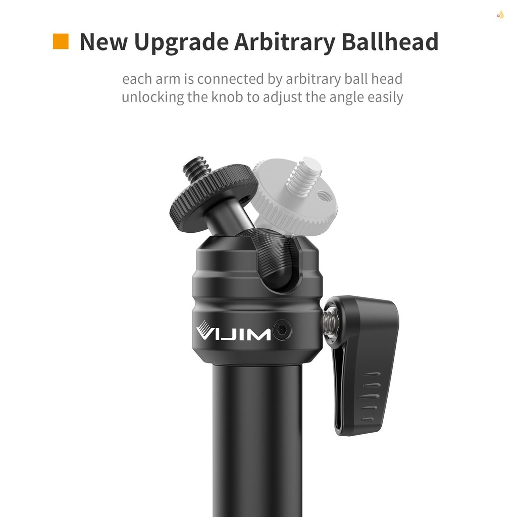 Giá Đỡ Máy Chiếu VIJIM LS06 2 Phần Cánh Tay Mở Rộng Linh Hoạt Bằng Hợp Kim Nhôm Vít 1 / 4 Inch° Đầu Bi Xoay 1KG 1KG Có Thể Xoay Được Tiện Dụng