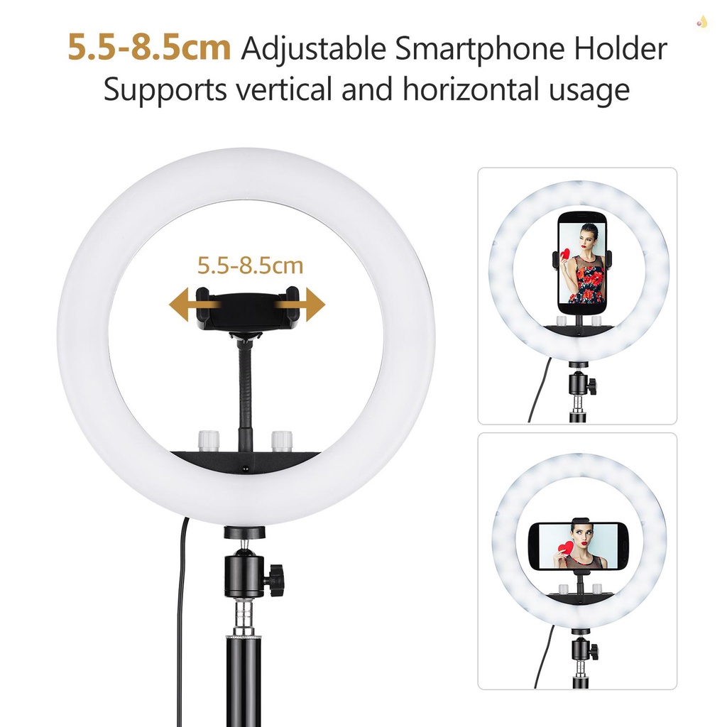 Vòng Đèn LED 10 Inch 2700K-5500K 10W 5V Có Thể Điều Chỉnh Độ Sáng Cho Chụp Ảnh YouTube Live Vide