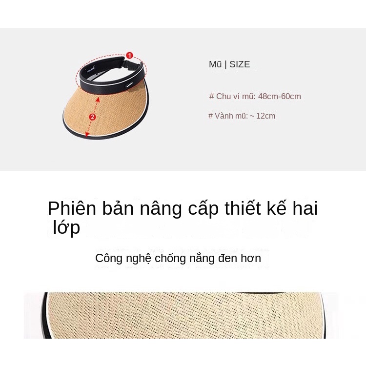 Mũ Chống Nắng Rộng Vành Có Thể Gấp Gọn Tiện Dụng Cho Nữ