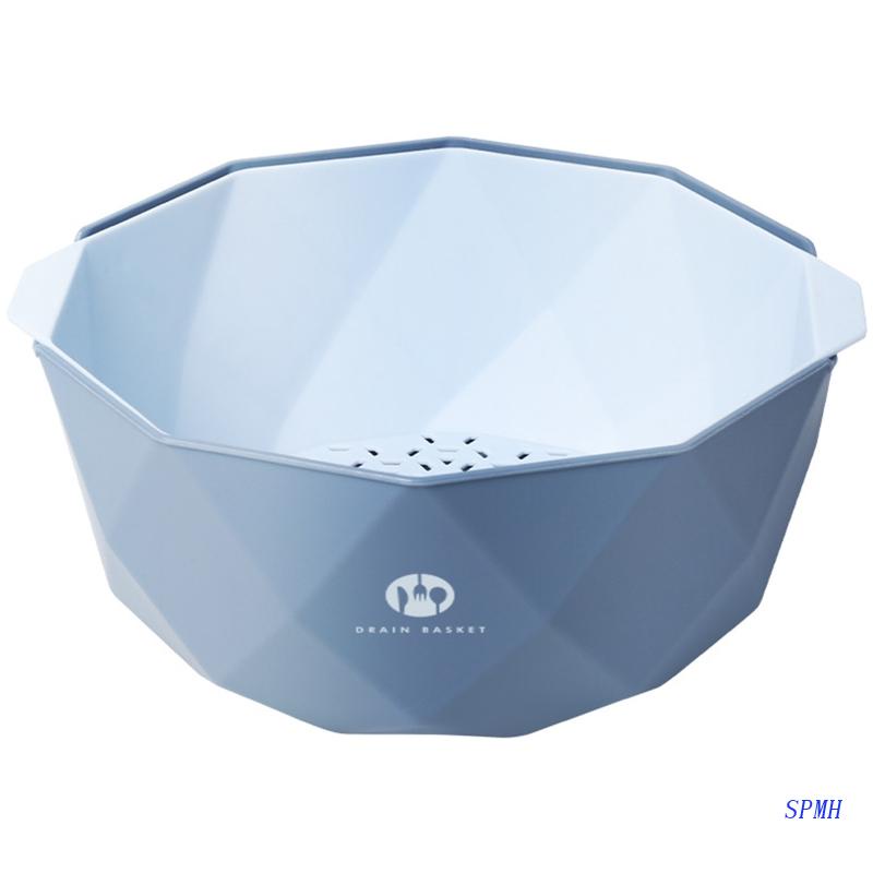Rổ Nhựa Rửa Rau Củ Quả Hai Lớp Ráo Nước Tiện Dụng Cho Nhà Bếp