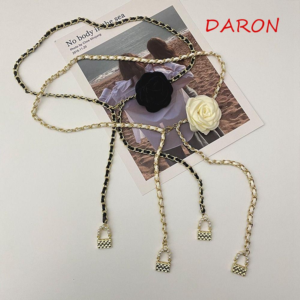 Thắt Lưng Dây Xích Nhỏ Phong Cách Độc Đáo Cho NữThắt Lưng Da PU Bản Nhỏ Đính Hoa Trà Dễ Thương